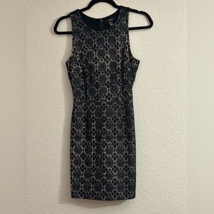 Forever 21 black/tan detailed above-the-knee dress.